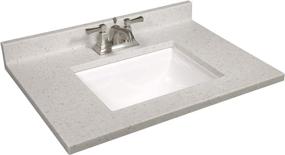 img 2 attached to 🛁 Design House 563536 Frost Cultured Marble Vanity Top + White Ceramic Rectangular Wave Bowl (31")