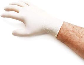 img 3 attached to 🧤 200 Medium Size Powder Free Disposable Latex Gloves - Premium Quality for Food Service Grade, Smooth Touch - Non-Sterile [2x100 Pack]