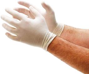 img 2 attached to 🧤 200 Medium Size Powder Free Disposable Latex Gloves - Premium Quality for Food Service Grade, Smooth Touch - Non-Sterile [2x100 Pack]