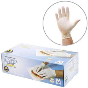 img 4 attached to 🧤 200 Medium Size Powder Free Disposable Latex Gloves - Premium Quality for Food Service Grade, Smooth Touch - Non-Sterile [2x100 Pack]