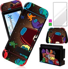 img 4 attached to Cute Kawaii Cartoon Character Design Skin for Nintendo Switch - Fun Funny Fashion Cool Game Skins for Girls, Boys, and Kids with Tempered Glass Film (Sofa Edition)