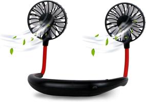 img 4 attached to 🌀 ZILINK Portable Neck Fan: Rechargeable USB Personal Fan with 3 Speeds, Strong Wind, 360°Adjustable, Hands Free Fan for Home Office Outdoor Travel