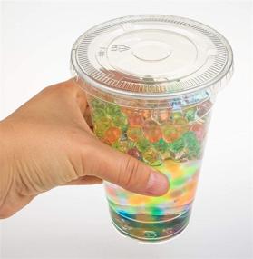 img 2 attached to 🍏 GOLDEN APPLE Cup Series - 20oz-30 Sets of BPA-Free Clear Plastic Cups with Flat Lids (No Hole)