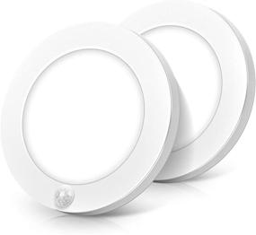 img 2 attached to 15W Motion Sensor LED Ceiling Light, 1200LM, 3-in-1 3000K/4000K/5000K, 7.5inch Flush Mount Fixture for Doorway, Stairway, Corridor - Pack of 2, Non-Dimmable, White