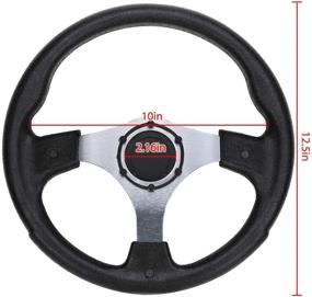 img 3 attached to 🏌️ WORLD 9.99 MALL Golf Cart Steering Wheel: Perfect Fit for EZGO, Club Car, and Yamaha (Grey-3) - A Must-Have Upgrade!