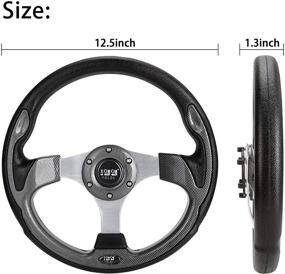 img 2 attached to 🏌️ WORLD 9.99 MALL Golf Cart Steering Wheel: Perfect Fit for EZGO, Club Car, and Yamaha (Grey-3) - A Must-Have Upgrade!