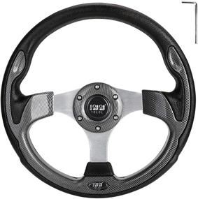 img 4 attached to 🏌️ WORLD 9.99 MALL Golf Cart Steering Wheel: Perfect Fit for EZGO, Club Car, and Yamaha (Grey-3) - A Must-Have Upgrade!