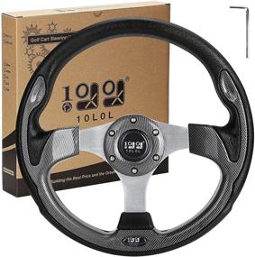 img 1 attached to 🏌️ WORLD 9.99 MALL Golf Cart Steering Wheel: Perfect Fit for EZGO, Club Car, and Yamaha (Grey-3) - A Must-Have Upgrade!