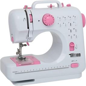 img 4 attached to 🧵 TUFFIOM Mini Portable Electric Household Sewing Machine with 12 Built-in Stitches, 2 Speeds for Beginners - Includes Foot Pedal & Built-in LED Light