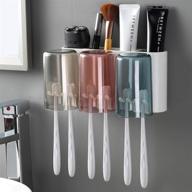 wall mounted toothbrush holder with 🦷 3 cup electric toothbrush holders for bathrooms logo