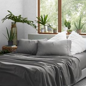 img 1 attached to 🛏️ Linen Market ienjoy Home Hotel Collection Luxury Soft Brushed Bed Sheet Set, Hypoallergenic, Deep Pocket, Queen Size, Gray (BLL-4PC-QUEEN-GRAY)