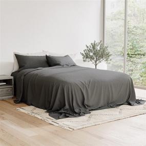 img 3 attached to 🛏️ Linen Market ienjoy Home Hotel Collection Luxury Soft Brushed Bed Sheet Set, Hypoallergenic, Deep Pocket, Queen Size, Gray (BLL-4PC-QUEEN-GRAY)