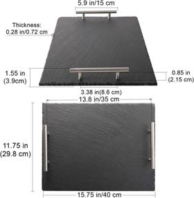 img 3 attached to 🍽️ Premium Stainless-Steel Charcuterie Serving Tray for Stylish Appetizers