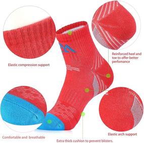 img 2 attached to Innotree Pack of 5 Women's Cushioned Hiking, Walking, and Running Socks - Crew Ankle Socks