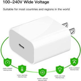 img 1 attached to 20W USB C Charger Power Adapter PD Fast Charger Block for iPhone 12 Mini/12 Pro Max, iPhone 11/XS/XR/X/8, iPad Pro, AirPods, More - Improved SEO