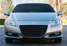 img 2 attached to 🦖 T-Rex Grilles 2012 Honda CR-Z Upper Class Black Bumper Grille - PN #52704: Mild Steel, 3 Pc Overlay
