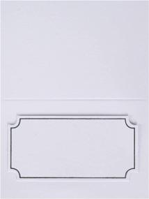 img 1 attached to 📋 Gartner Studios Gray Foil Place Cards, 50-Set, 3.75” x 2.5”