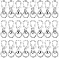 anezus 100pcs key chain clip hooks - swivel lanyard snap hook keychain attachments for crafting, key rings, and lanyards logo