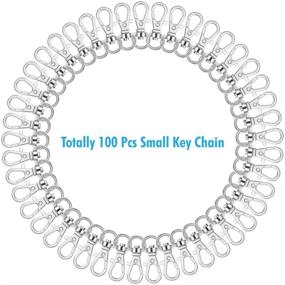 img 3 attached to Anezus 100Pcs Key Chain Clip Hooks - Swivel Lanyard Snap Hook Keychain Attachments for Crafting, Key Rings, and Lanyards