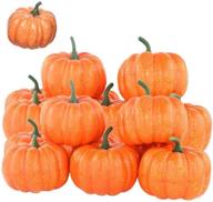 add festive flair with lainrrew 12-piece mini artificial pumpkins for halloween and thanksgiving home decor logo