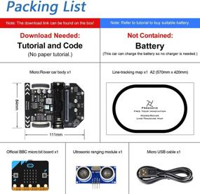 img 3 attached to Набор Freenove Micro-Rover для BBC Micro:bit (V2): Избегание препятствий, трассировка света, трассировка линии, дистанционное управление, воспроизведение мелодий, цветные огни, множество проектов, блоки и Python-код.