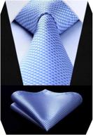 💼 hisdern houndstooth handkerchief wedding necktie: a stylish & formal accessory logo