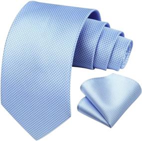 img 3 attached to 💼 HISDERN Houndstooth Handkerchief Wedding Necktie: A Stylish & Formal Accessory