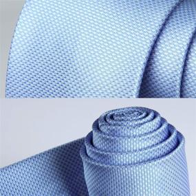 img 2 attached to 💼 HISDERN Houndstooth Handkerchief Wedding Necktie: A Stylish & Formal Accessory