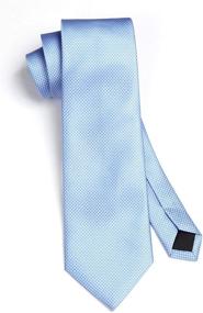 img 1 attached to 💼 HISDERN Houndstooth Handkerchief Wedding Necktie: A Stylish & Formal Accessory