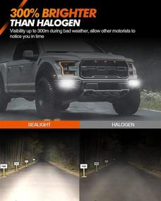 img 3 attached to SEALIGHT 9145/9140/H10 LED Fog Lights Bulbs: Ultra Bright 6000 Lumens DRL, Plug-and-Play Convenience, 6000K White 12 CSP LED Chips