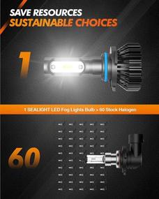 img 1 attached to SEALIGHT 9145/9140/H10 LED Fog Lights Bulbs: Ultra Bright 6000 Lumens DRL, Plug-and-Play Convenience, 6000K White 12 CSP LED Chips