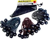 🔗 premium ball bungee cords by strapright - pack of 60 with 3 sizes (5.5", 4.7", and 3.5") - heavy duty black uv treated stretch tie loops with plastic toggle - ideal for tie downs, tarps, tents, canopies, shelters - includes convenient bag logo