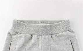 img 4 attached to Comfortable GLEAMING GRAIN Elastic Cotton Shorts for Boys' Clothing