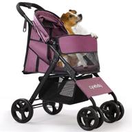 🐾 lightweight pet stroller for cats and dogs - foldable 4-wheel travel gear with storage basket - ideal for small to medium size dogs, cats, and rabbits logo