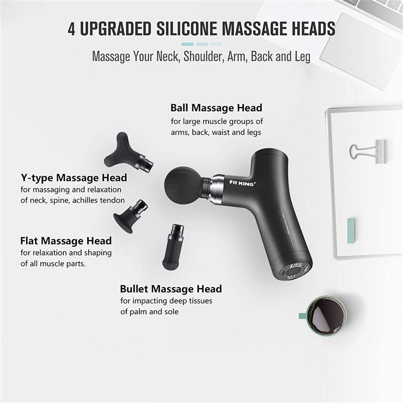 FitKing Neck Massager with Heat portable smart Wireless Electric