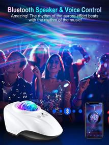 img 2 attached to 🌌 Fire Galaxy Projector: Star Projector with White Noise, Bluetooth Music, Voice Control, and Night Light for Bedroom – Aurora, Starlight, and Northern Lights Projector