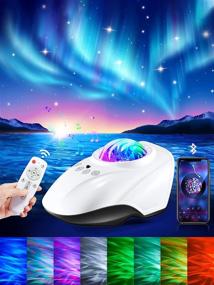 img 1 attached to 🌌 Fire Galaxy Projector: Star Projector with White Noise, Bluetooth Music, Voice Control, and Night Light for Bedroom – Aurora, Starlight, and Northern Lights Projector