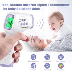 img 3 attached to Wudida Infrared Forehead Thermometer: Non-Contact Thermometer for Fever, Accurate Instant Readings, LCD Display - Ideal for Whole Family, Body and Surface Temperature Monitoring