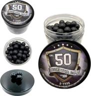 ssr 100 x s-style premium quality heavy rubber steel balls – ideal for shooting training, home defense, and self defense pistols in 50 caliber logo