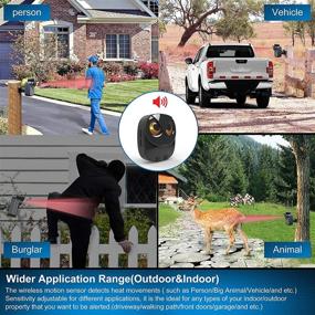 img 2 attached to Long Range Wireless Driveway Alarm - 1/2 Mile Detection Range - Weather Resistant Outdoor Motion Sensor and 🔔 Detector - DIY Security Alert System to Monitor and Protect Indoor/Outdoor Property - Includes 1 Receiver and 1 Sensor