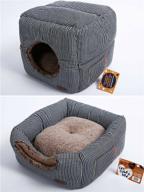 🐱 premium washable cat house for indoor cats - dual-purpose cat bed, condo, and tent - multi-functional covered cat bed cave & cube for indoor cats logo