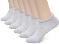 🧦 henwarry women's thick cushion athletic ankle socks: soft, low cut no-show sports socks, 5/6 pack логотип