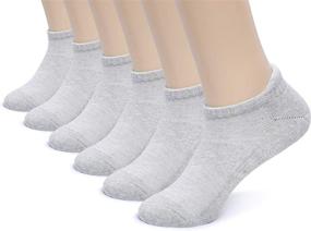 img 4 attached to 🧦 Henwarry Women's Thick Cushion Athletic Ankle Socks: Soft, Low Cut No-Show Sports Socks, 5/6 Pack