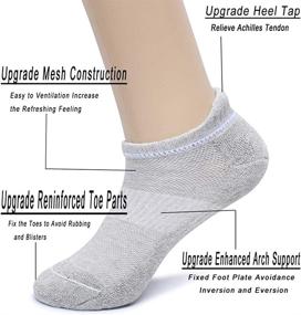 img 1 attached to 🧦 Henwarry Women's Thick Cushion Athletic Ankle Socks: Soft, Low Cut No-Show Sports Socks, 5/6 Pack