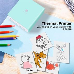 img 1 attached to Phomemo M02 Wireless Pocket Thermal Sticker Maker: Portable Bluetooth Photo Printer for iOS and Android - Print Photos, Journals, & Fun in Black and White