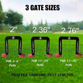 img 3 attached to 🏌️ FINGER TEN Golf Putting Gates - Set of 3 Gate Sizes (Small, Medium, Large) - Includes Protective Pouch - Practice Training Aid Arm Band Trainer - Ideal Game Gift for Home, Outdoor, and Indoor Use