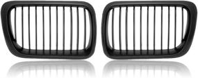 img 4 attached to 🚗 Facelifted Black Euro Sport Wide Front Kidney Grille Grill for 1997-1999 E36 318i, 318is, 323i, 323is, 325i, 325is, 328i, 328is