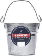 🔶 premium behrens 1202 hot-dipped galvanized steel utility pail - 2 qt silver logo