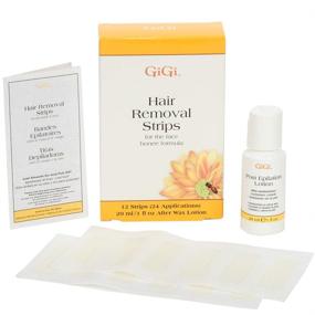 img 4 attached to GiGi Facial Hair Removal, Pack of 12 Pre-Waxed Strips