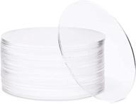✨ high-quality clear acrylic disks: 4 inch round circles - ideal for arts and craft supplies! (20 pack) logo